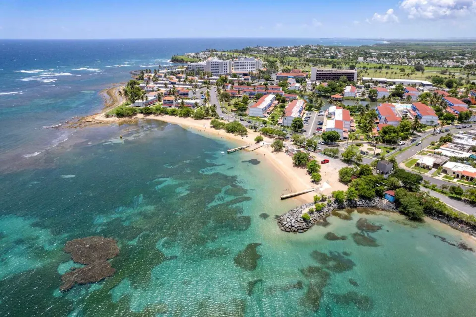Aerial view of Costa de Oro and the reef in Dorado